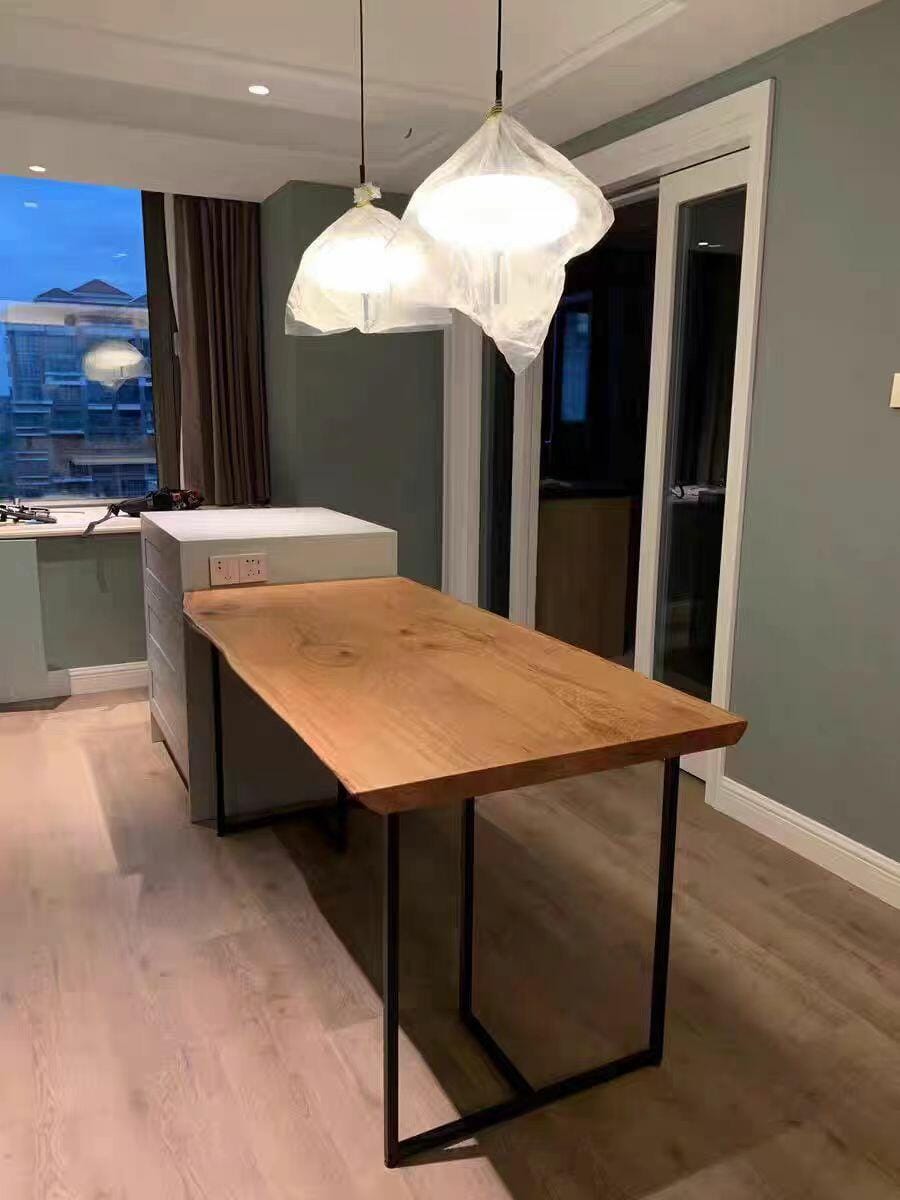 Customer photo review of Opal Disc Pendant Light, Opalescent Shade, Black or White, E26/E27
