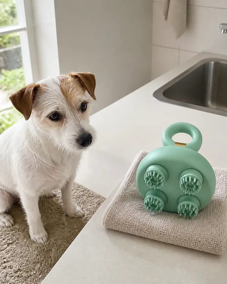 Customer photo review of AuraPet Gentle Scalp Massager