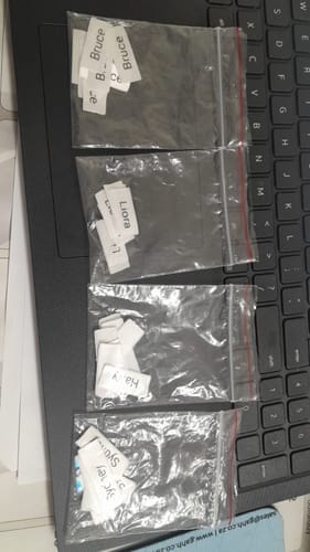 Customer photo review of 3x White & Black Satin Ribbon - 2m per roll