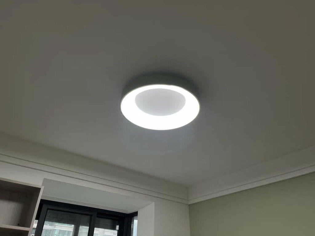 Customer photo review of Flush Mount Ceiling Light, Keno Slim Iron, Integrated LED, Dimmable