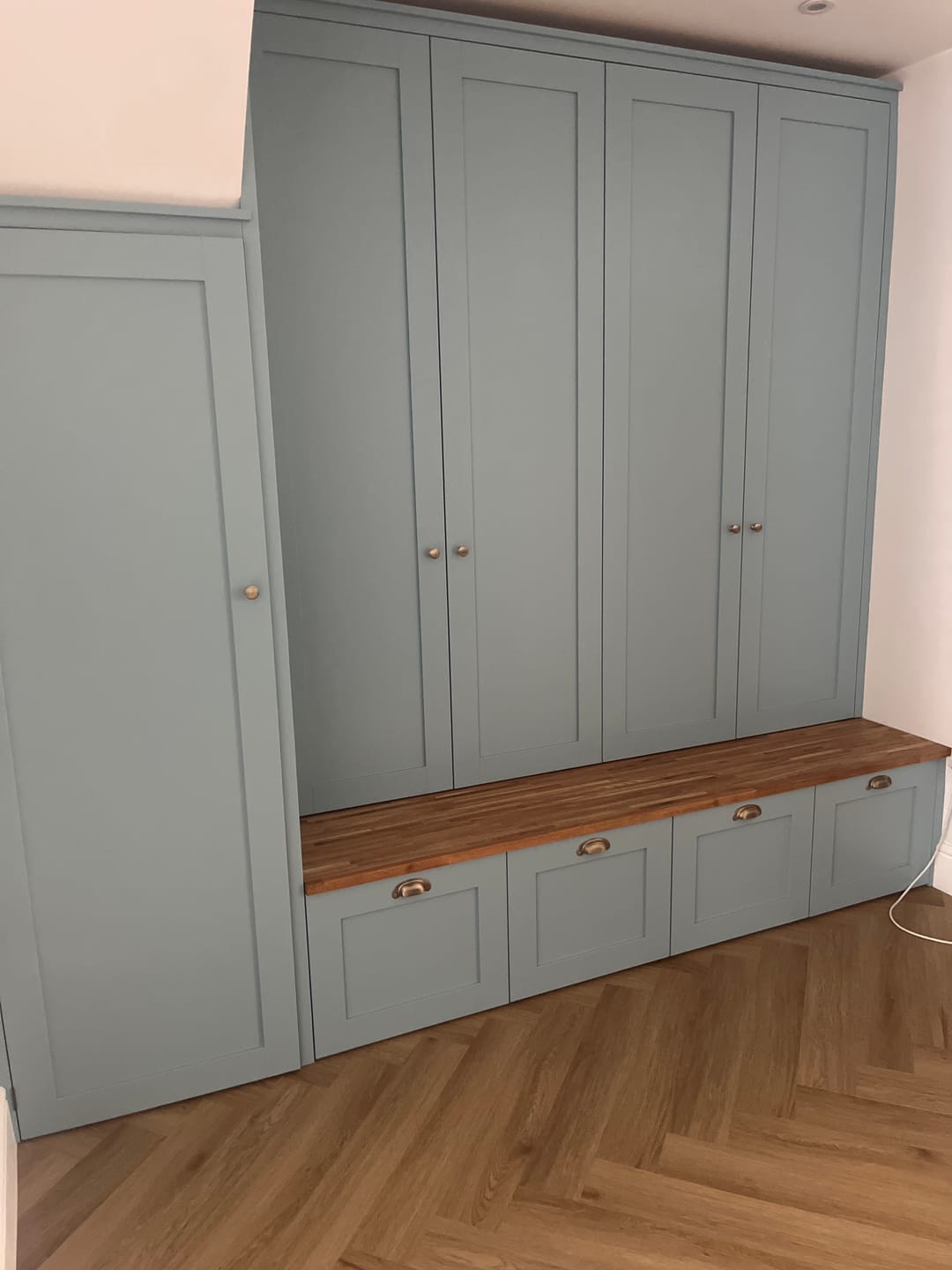 Customer photo review of Classic Aged Brushed Brass Cupboard Handles