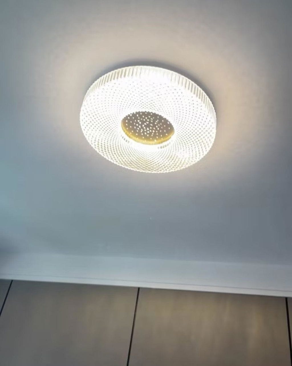 Customer photo review of Cimona Flush Mount Ceiling Light, Dual-Layer Disc, LED, Gold or White