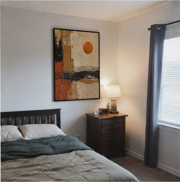 Customer photo review of Abstract Desert Canvas Wall Art