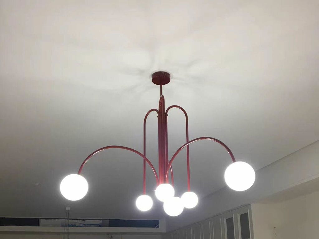 Customer photo review of Pendant Light, Gran Finale 6-Head Glass Suspension, G9, Hardwired