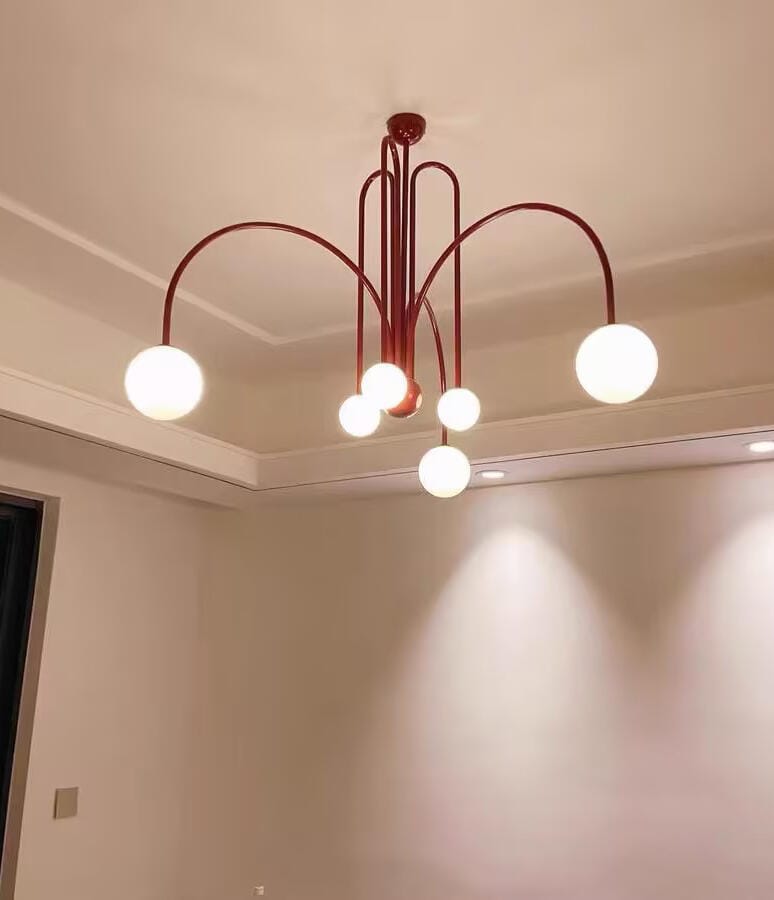 Customer photo review of Pendant Light, Gran Finale 6-Head Glass Suspension, G9, Hardwired