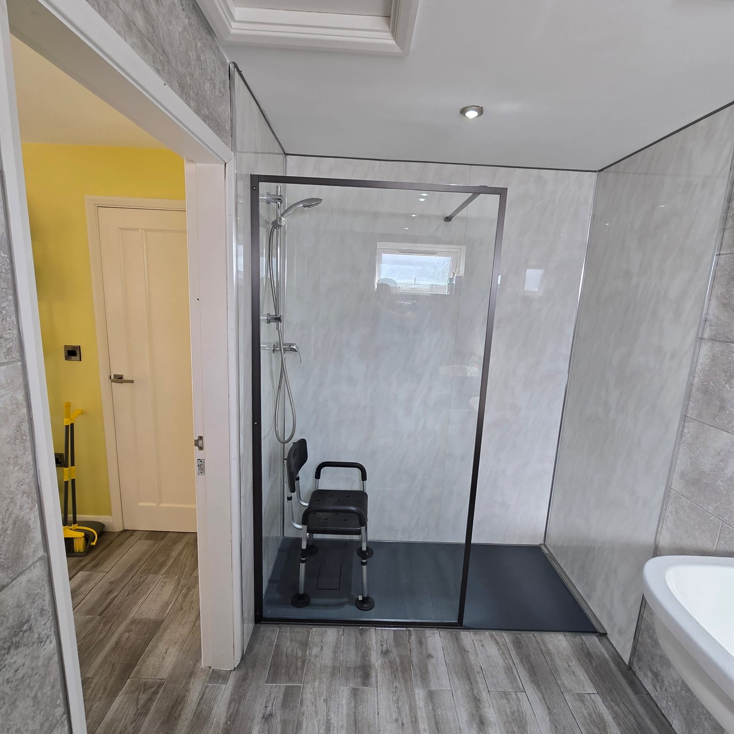 Customer photo review of 10mm Lightning Marble Gloss Shower Panel 1M x 2.4M