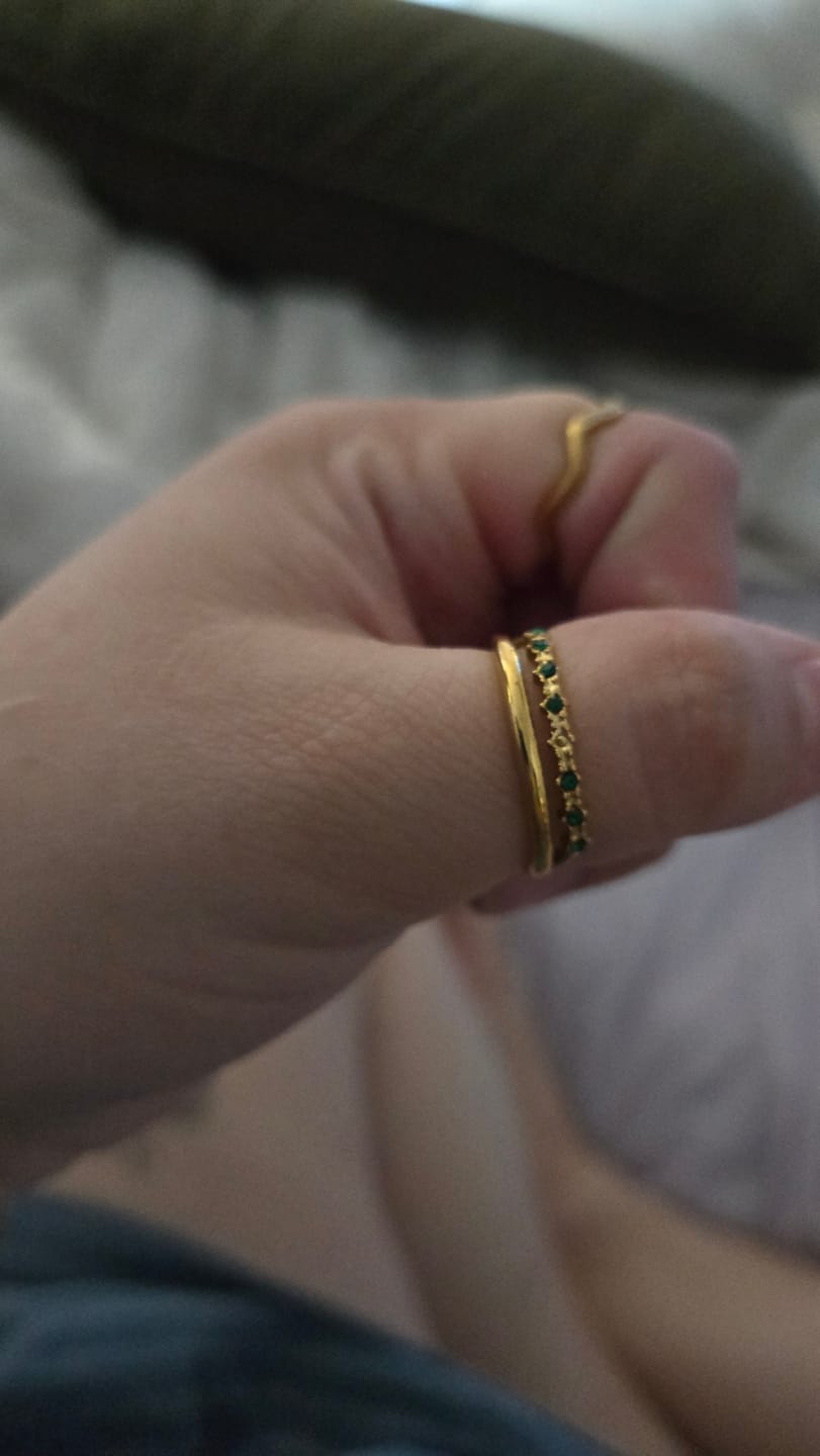 Customer photo review of Marissa Emerald Green Layered Ring