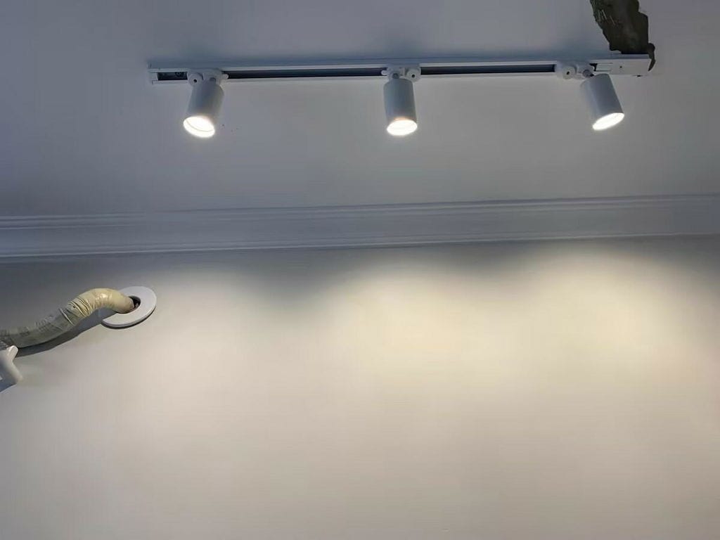 Customer photo review of Track Ceiling Light, Adjustable Spotlight Heads, Integrated LED, 24 Degree Beam
