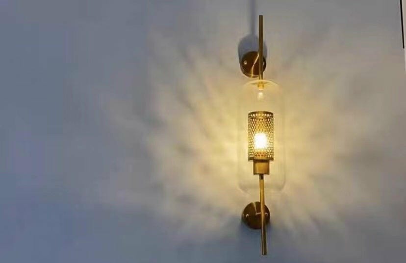 Customer photo review of Wall Light, Chiswick Glass Globe, Copper Silver Black, E27