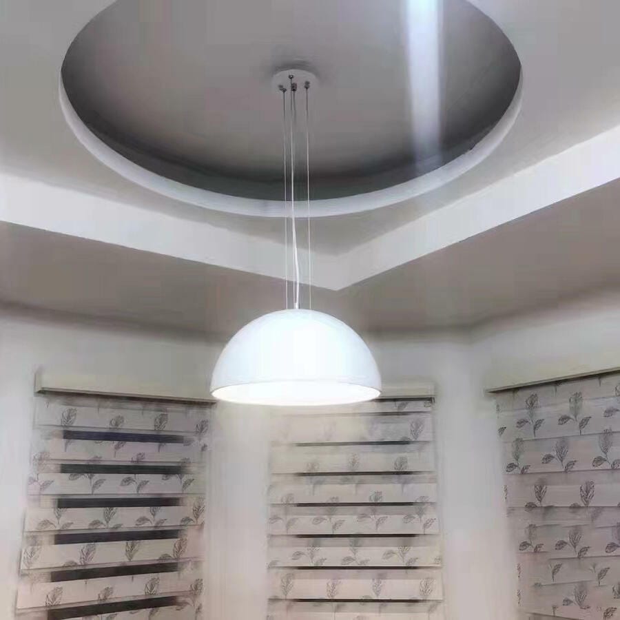 Customer photo review of Pendant Light, Cast Plaster Hemisphere Diffuser, E27, 6 Finishes