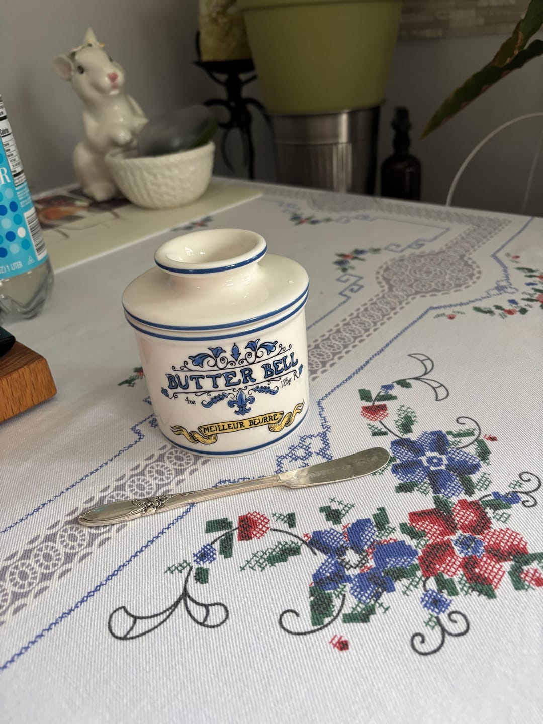 Customer photo review of Art Nouveau Butter Bell Crock - French-Inspired Ceramic Butter Keeper