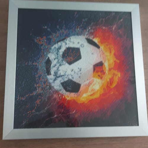 Customer photo review of 5D Diamond Painting - Feuer & Fußball