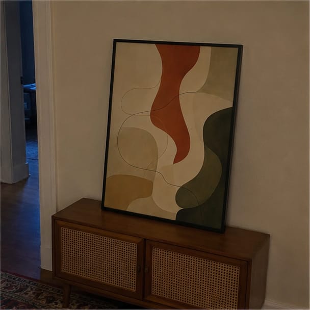 Customer photo review of Abstract Neutral Canvas Wall Art