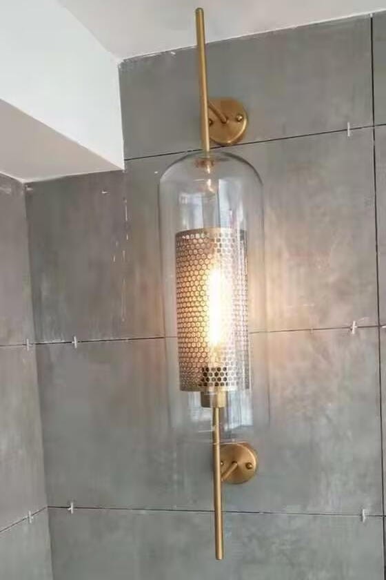 Customer photo review of Wall Light, Chiswick Glass Globe, Copper Silver Black, E27