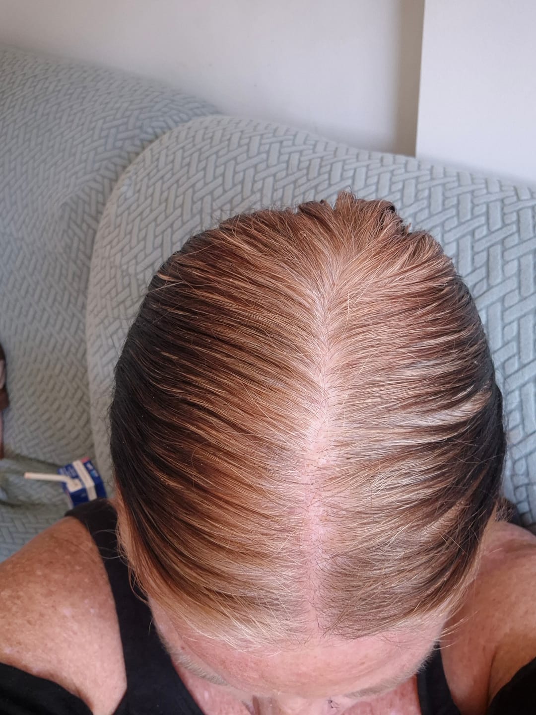 Customer photo review of Instant Dye Shampoo