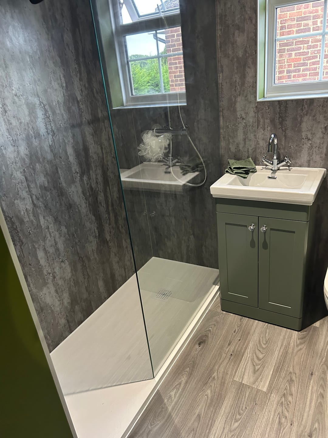 Customer photo review of 10mm Polished Concrete Matt Shower Panel 1M x 2.4M