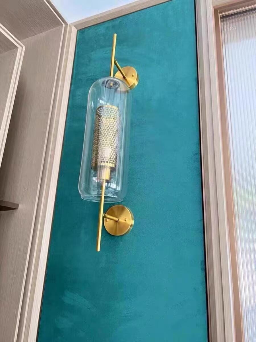 Customer photo review of Wall Light, Chiswick Glass Globe, Copper Silver Black, E27