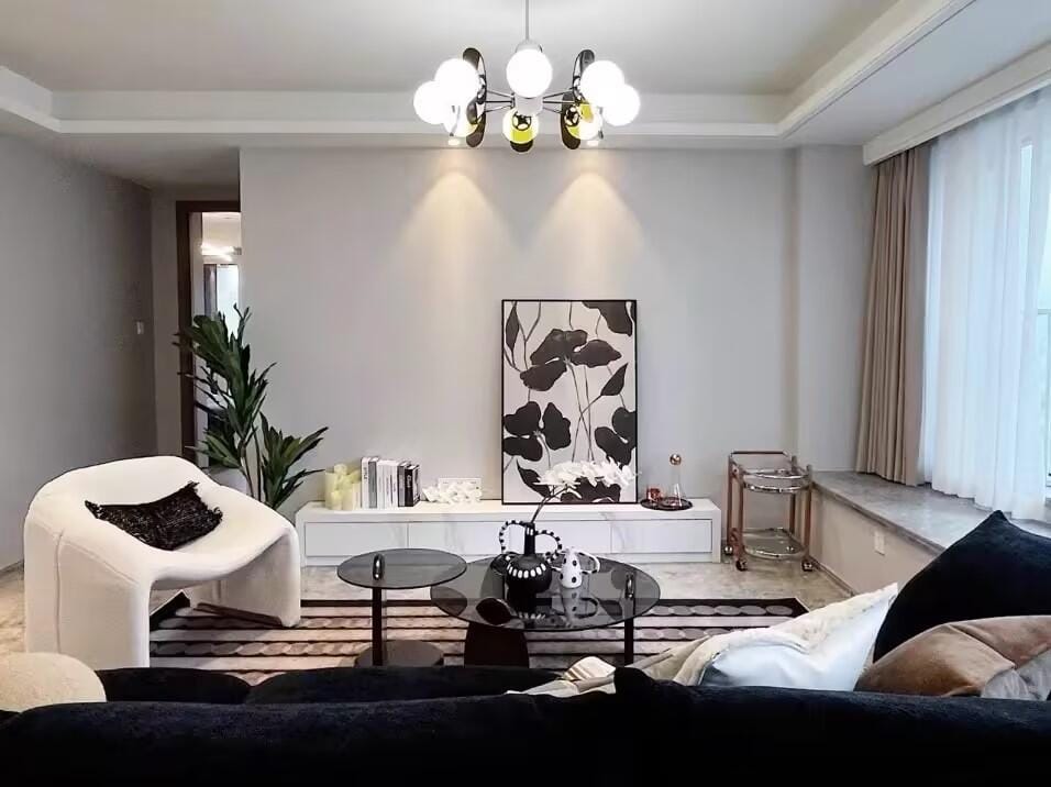 Customer photo review of Sputnik Chandelier, Iron Frame, Glass Shades, E26/E27, Chrome Finish