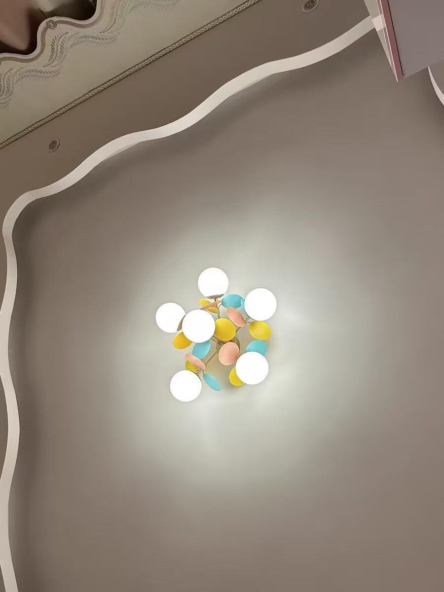 Customer photo review of Ceiling Light, Macaron Acrylic Leaf Discs, G9 Pastel, 1/4/6/8 Head