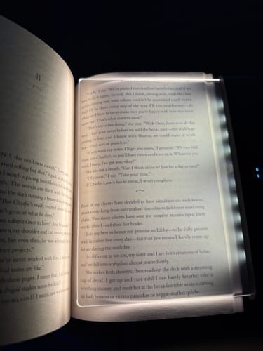 Customer photo review of ReadShine™ Ultra-Thin Reading Light