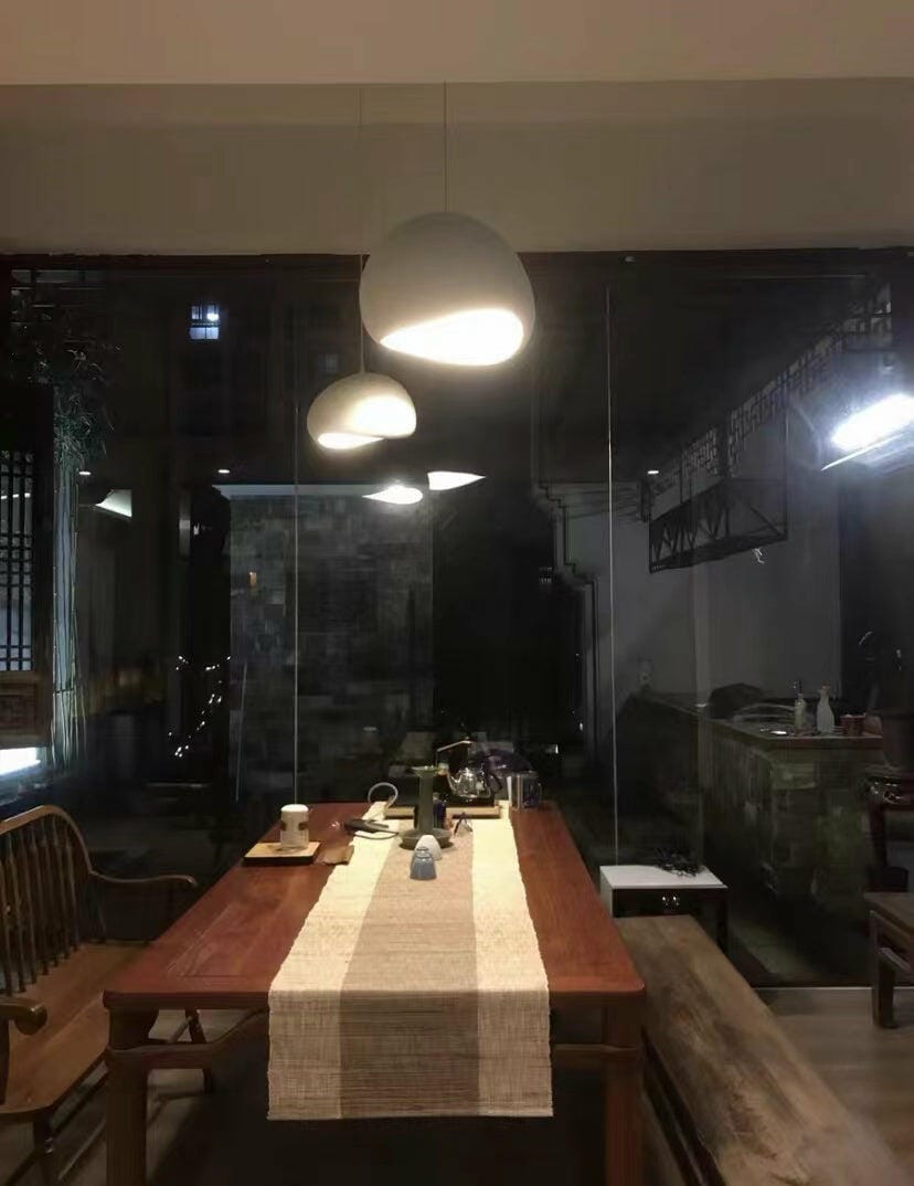Customer photo review of Pendant Light, Nubia Cloud Sphere, Polystyrene Shade, E26 LED
