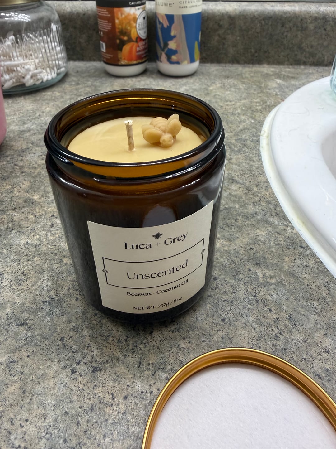 Customer photo review of Fall Trio Beeswax Candle Bundle