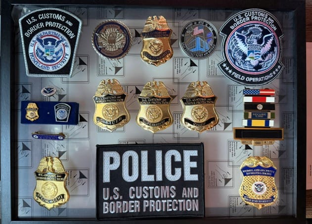 Customer photo review of US CBP Supervisor Customs and Border Protection Badge Solid Copper Replica Movie Props