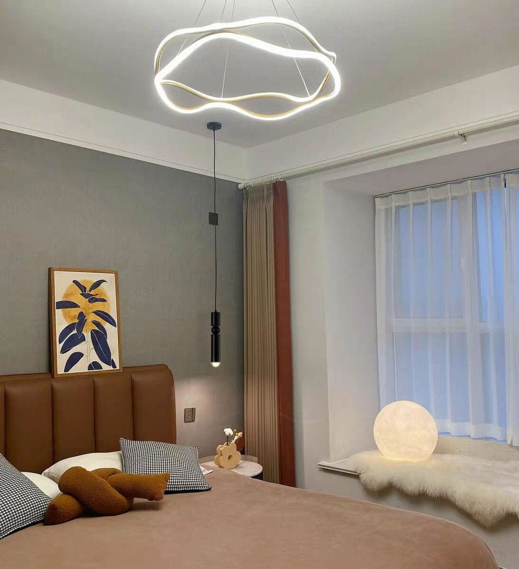 Customer photo review of Pendant Light, Geometric Cylinder Cluster, E27, Black, Chrome or Gold