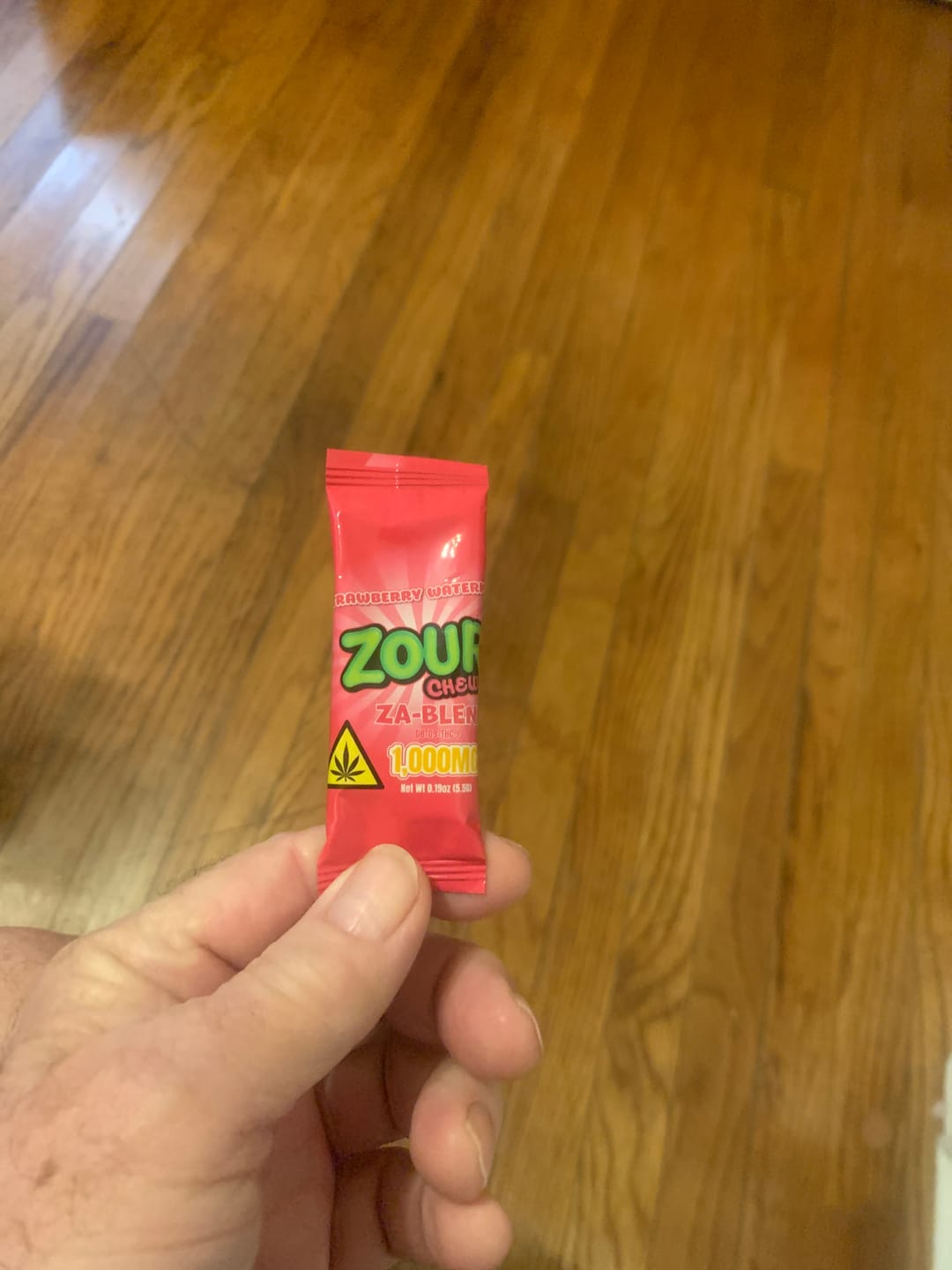 Customer photo review of Zour Chewz Strawberry Watermelon 1000mg Edible