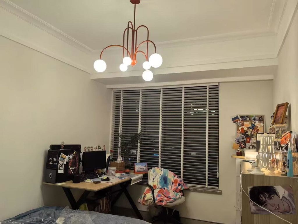 Customer photo review of Pendant Light, Gran Finale 6-Head Glass Suspension, G9, Hardwired