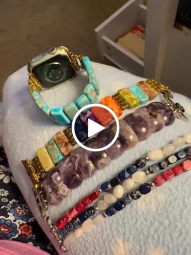 Customer video review of Turquoise Tibetan Jasper Stretch Apple Watch Strap