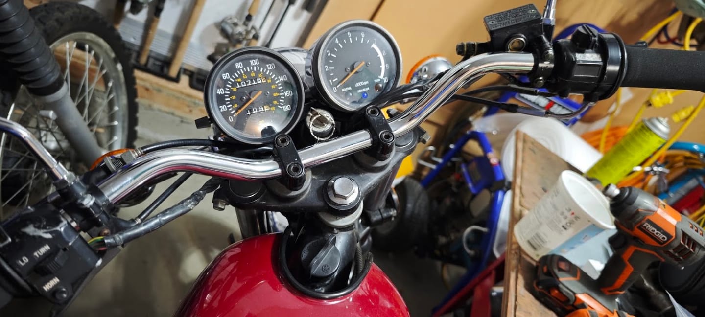 Customer photo review of Universal Motorcycle Handlebar ~ Chrome