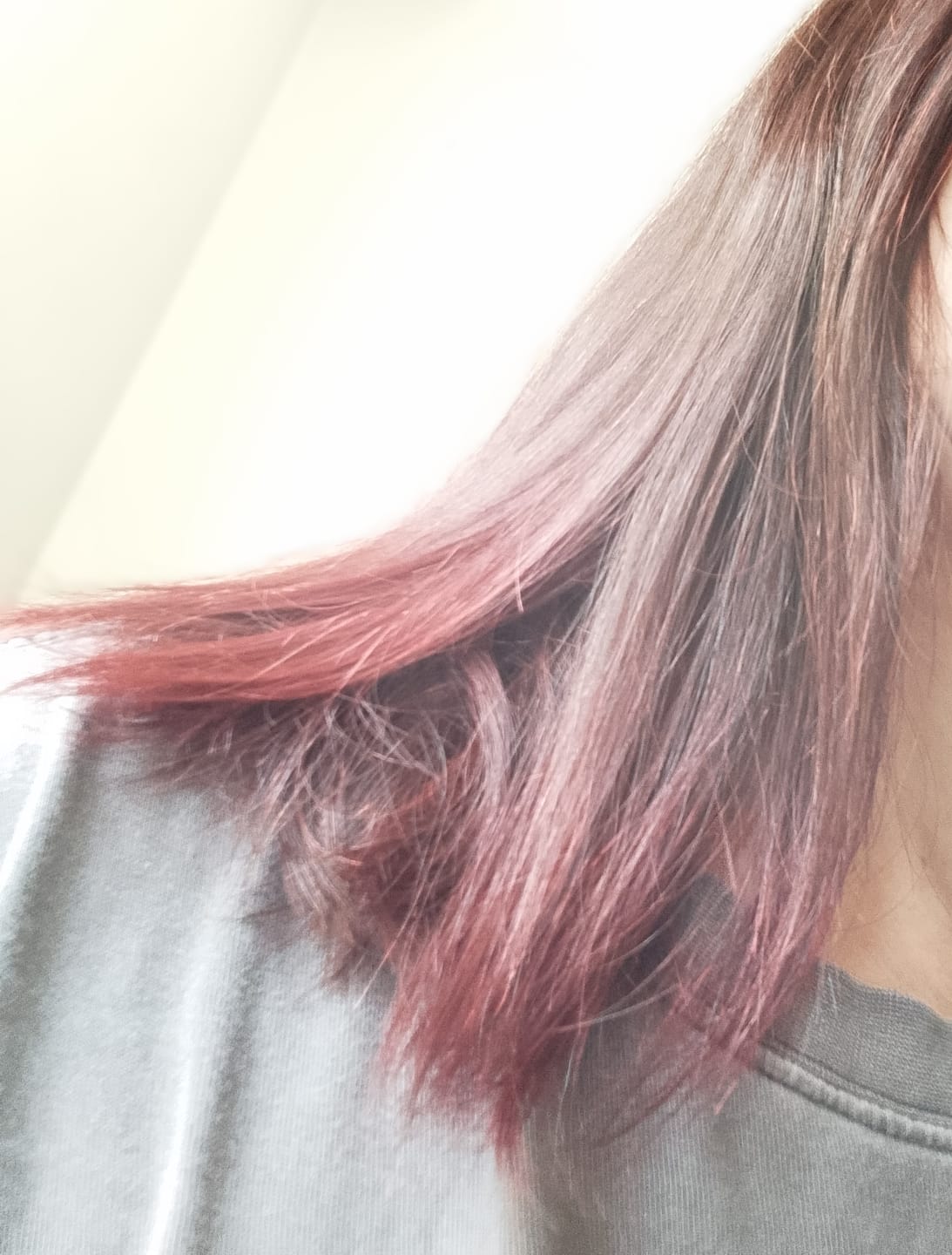 Customer photo review of Mattie Coral Red - Vegan Semi-Permanent Direct Dye Hair Color Cream 210 ml