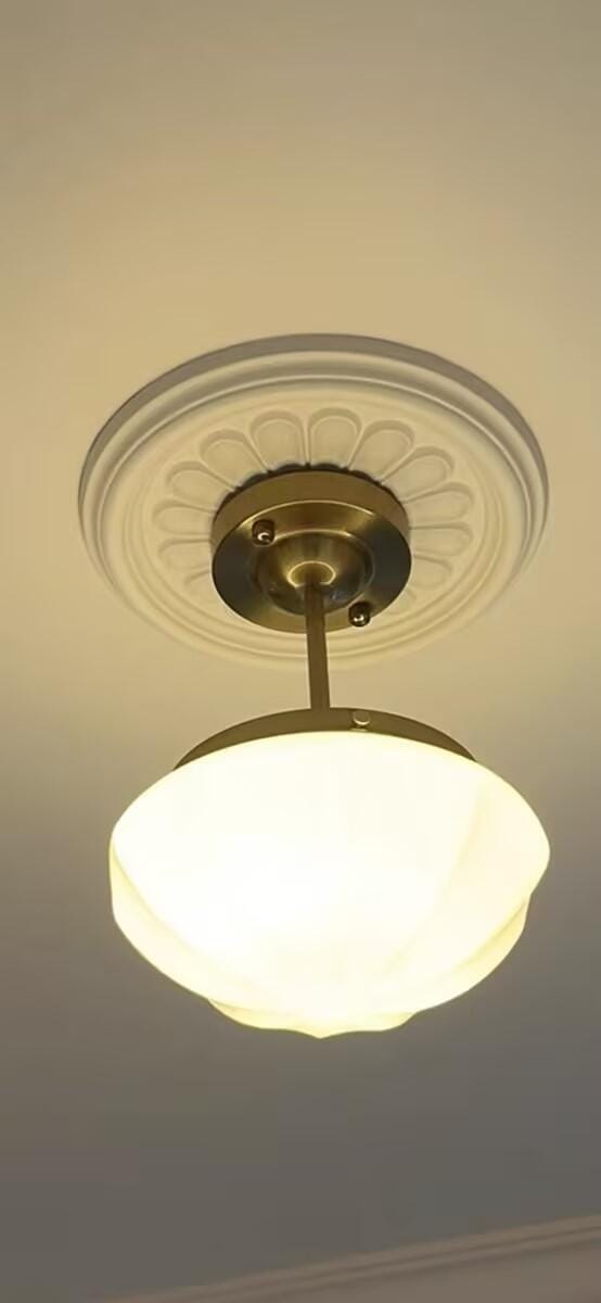 Customer photo review of Ceiling Light, Marta Art Deco Glass Shade, Gold or Chrome, E26/E27