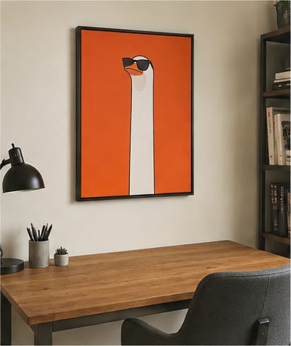 Customer photo review of Funny Goose Canvas Wall Art