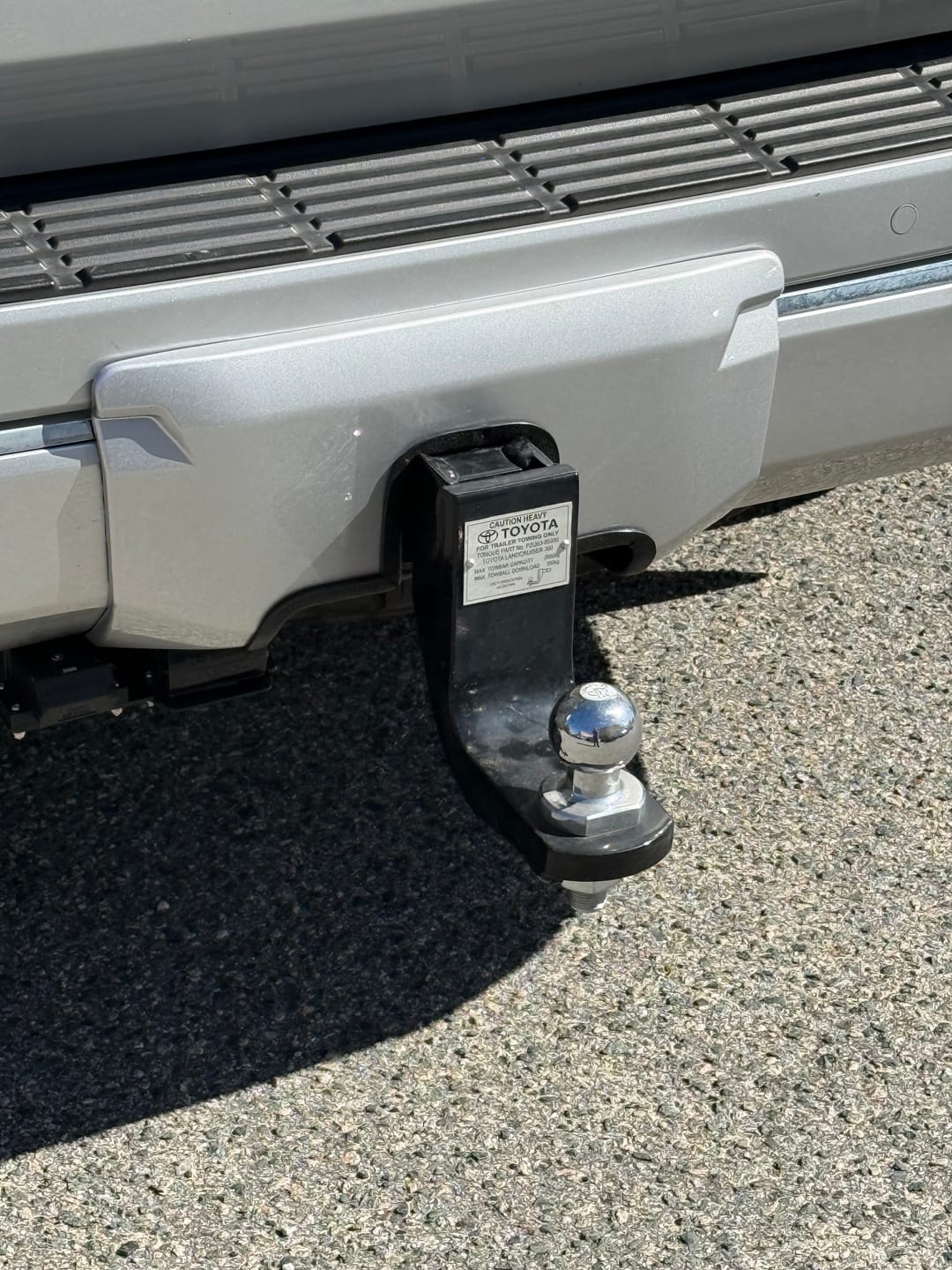 Customer photo review of Tow Bar Cover Cut Out Service for 300 Series LandCruisers