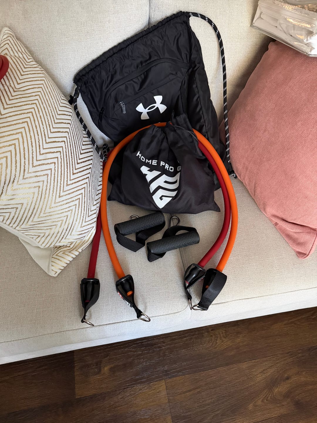 Customer photo review of Add-on Stackable Resistance Bands - 170lbs (77kg)