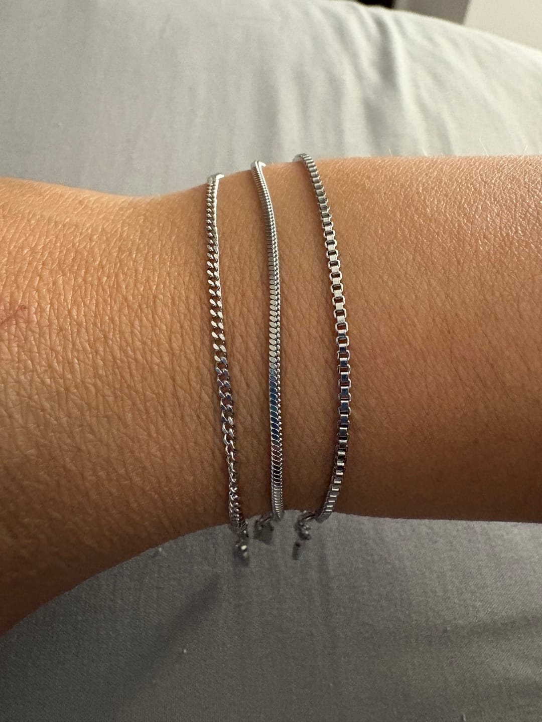 Customer photo review of Minimal Bracelet Stack