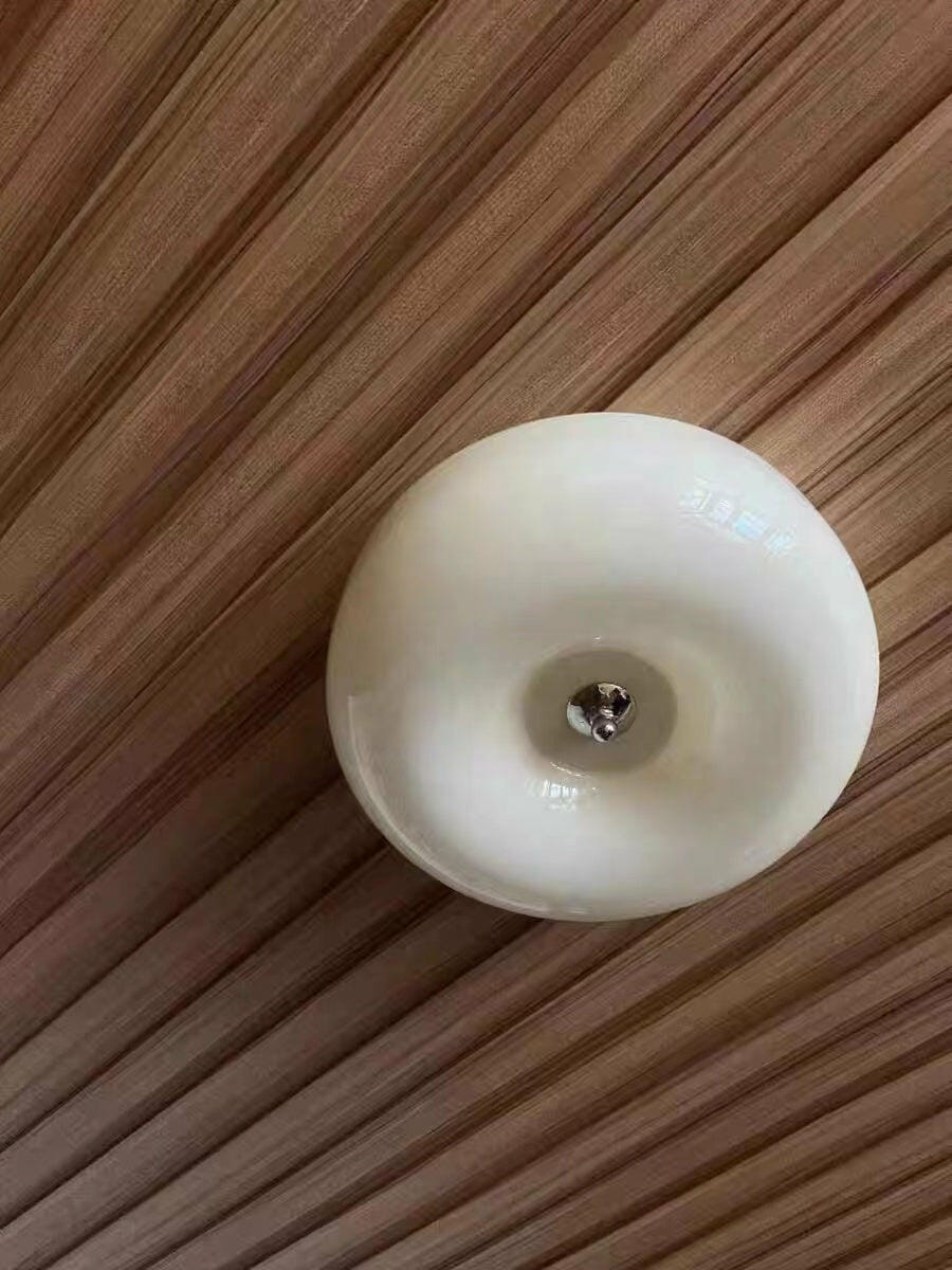 Customer photo review of Cream Pudding Ceiling Light, Mouth-Blown Matt Glass, LED, Dimmable