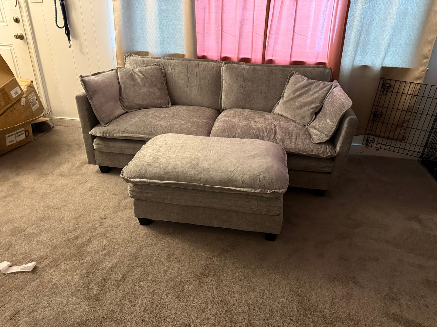 Customer photo review of 149.2 Inch Cloudy Luxury Thickened Cushion Modular Sofa