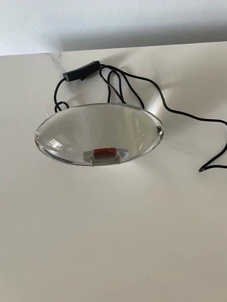Customer photo review of Table Lamp, Atman Crystal Glass Oval, Chrome Base, Integrated LED
