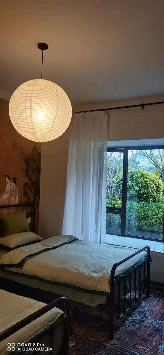 Customer photo review of Washi Paper A Pendant Light, Mulberry Shade, E26/E27, Hardwired