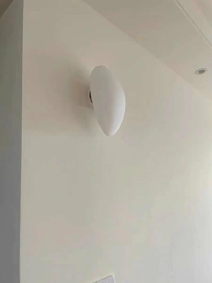 Customer photo review of Wall Lamp, Pebble Hand-Blown Glass Shade, Integrated LED, Models A-D