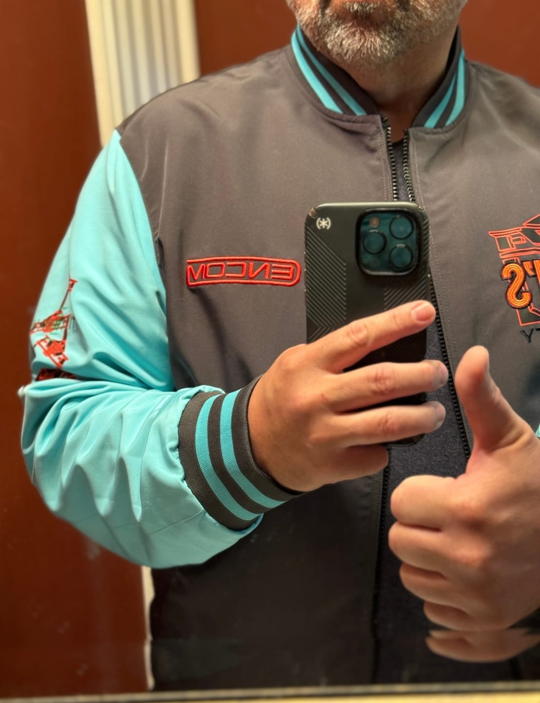 Customer photo review of Disney's Tron Legacy "Light Suit" – Reversible Bomber Jacket