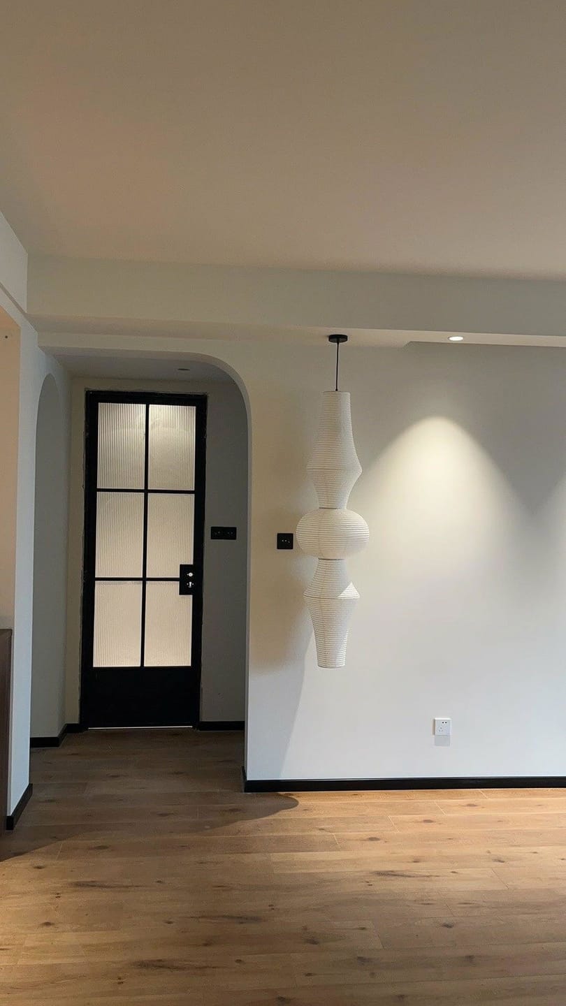 Customer photo review of Washi Paper E Pendant Light, Tall Mulberry Shade, E26/E27, Hardwired