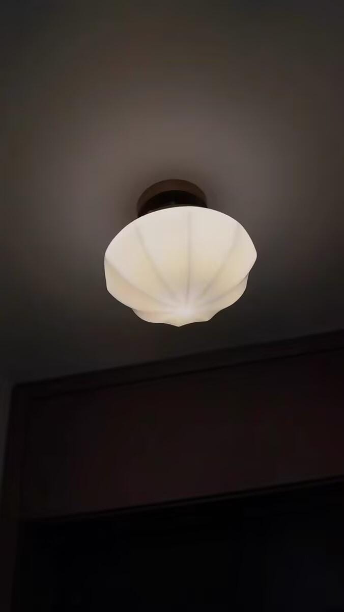 Customer photo review of Ceiling Light, Marta Art Deco Glass Shade, Gold or Chrome, E26/E27
