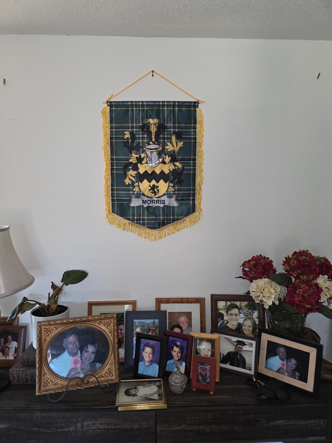 Customer photo review of Irish Morris Family Crest Tartan Wall Hanging Banner