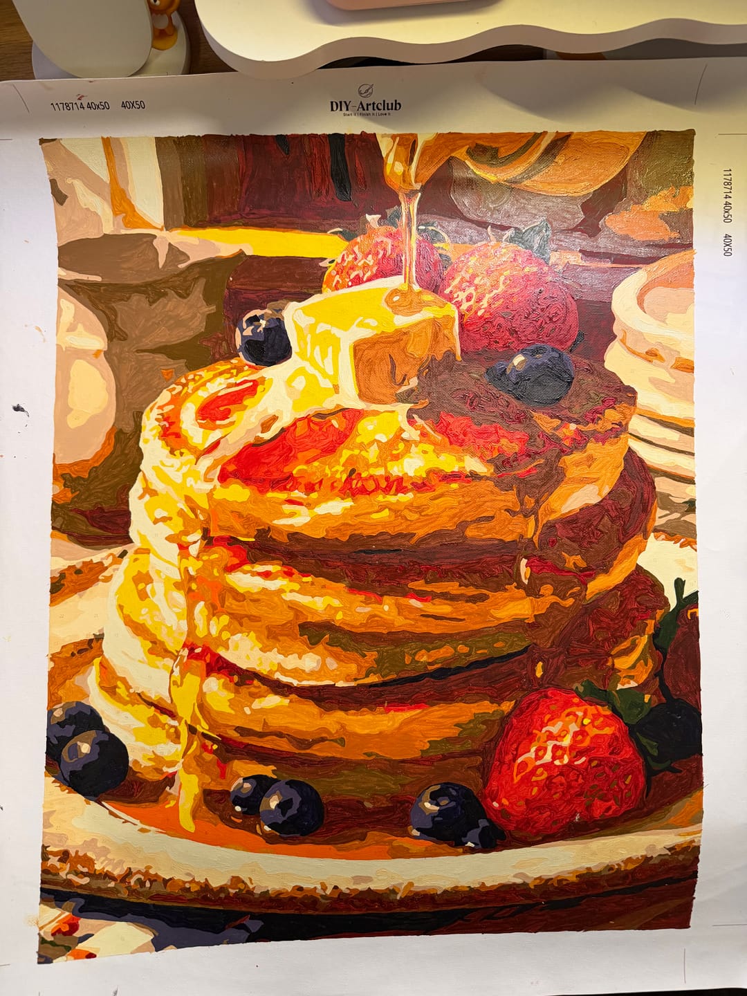 Customer photo review of Pancakes for Breakfast | Paint by Number