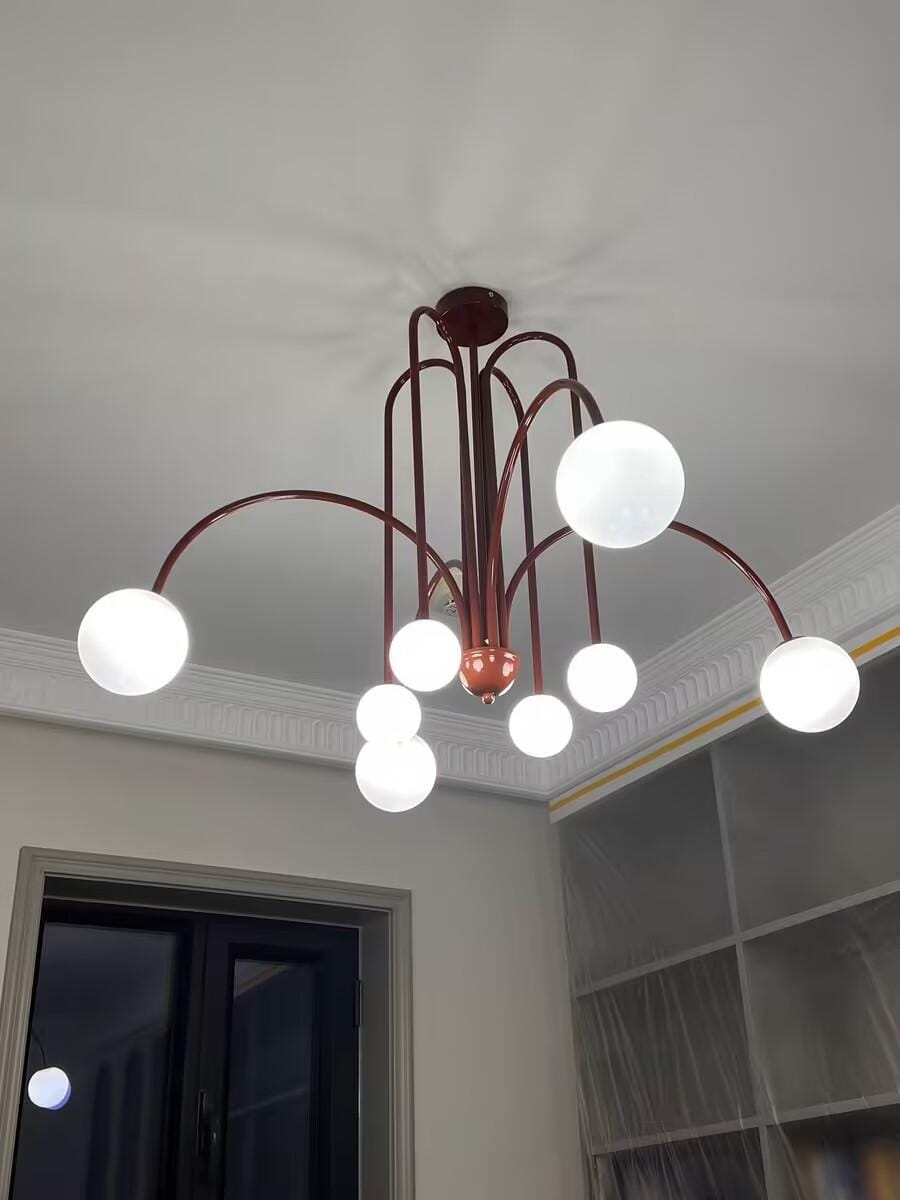 Customer photo review of Pendant Light, Gran Finale 6-Head Glass Suspension, G9, Hardwired
