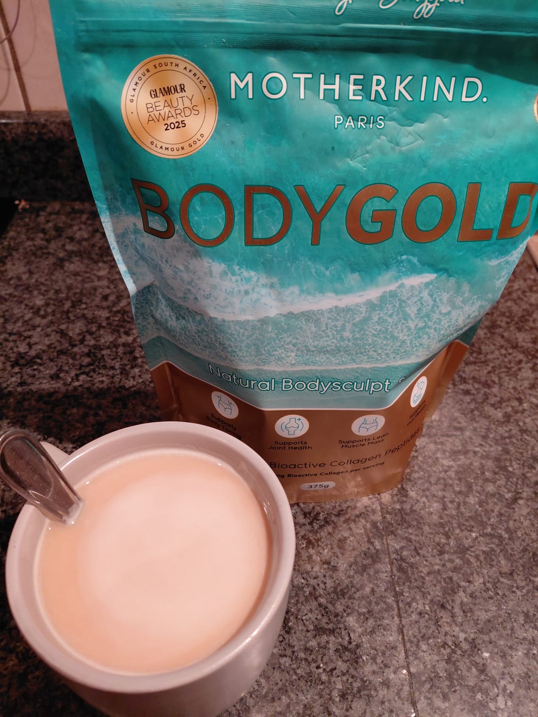 Customer photo review of BodyGOLD Collagen Peptides - 375g